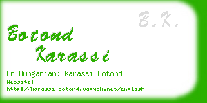botond karassi business card